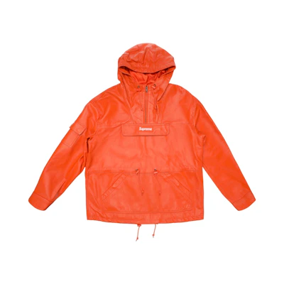 Supreme Leather Anorak Orange