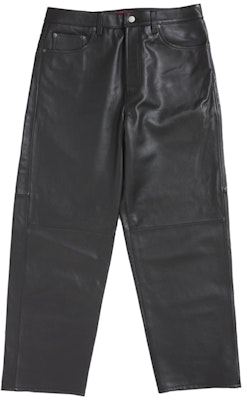 Supreme 皮革宽松款五袋牛仔裤 黑色 Buy Supreme 皮革宽松款五袋牛仔裤 黑色