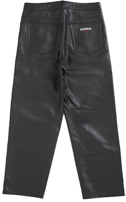 Supreme 皮革宽松款五袋牛仔裤 黑色 Order Supreme 皮革宽松款五袋牛仔裤 黑色