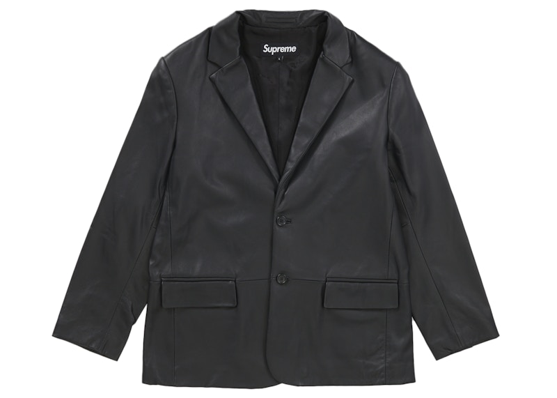 Buy Supreme Blazer de Cuero Negro (FW22)