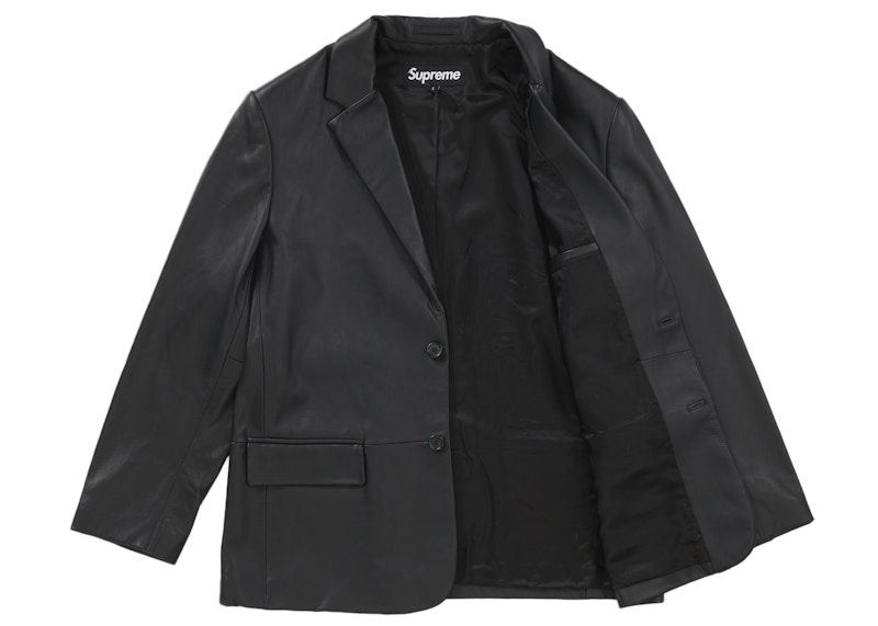 Order Supreme Blazer de Cuero Negro (FW22)