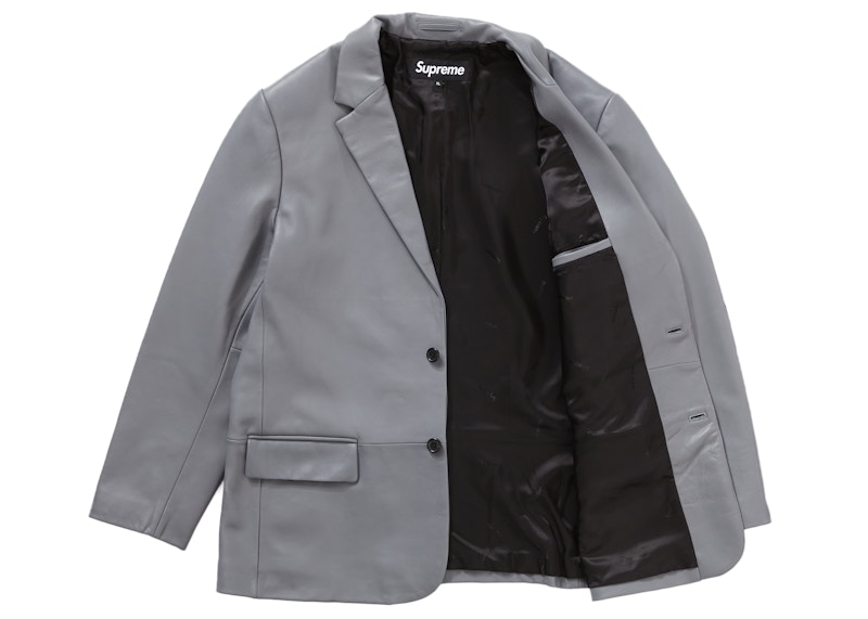 Supreme Leather Blazer (FW22) Grey 圖 2