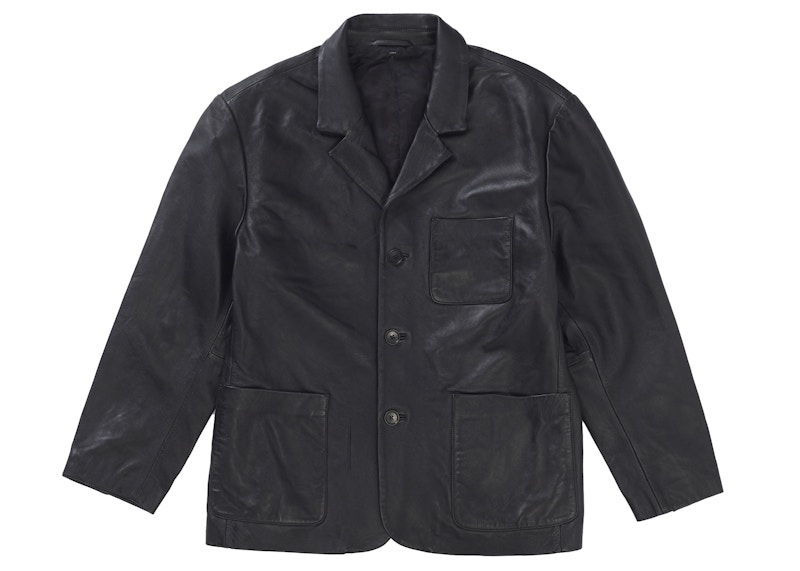 Supreme Leather Blazer (FW25) Black