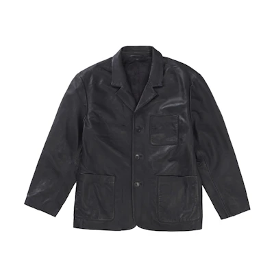 Supreme Leather Blazer (FW25) Black