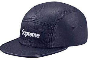 Supreme Leather Camp Cap Royal