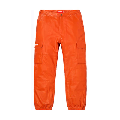 Supreme Leather Cargo Pant Orange