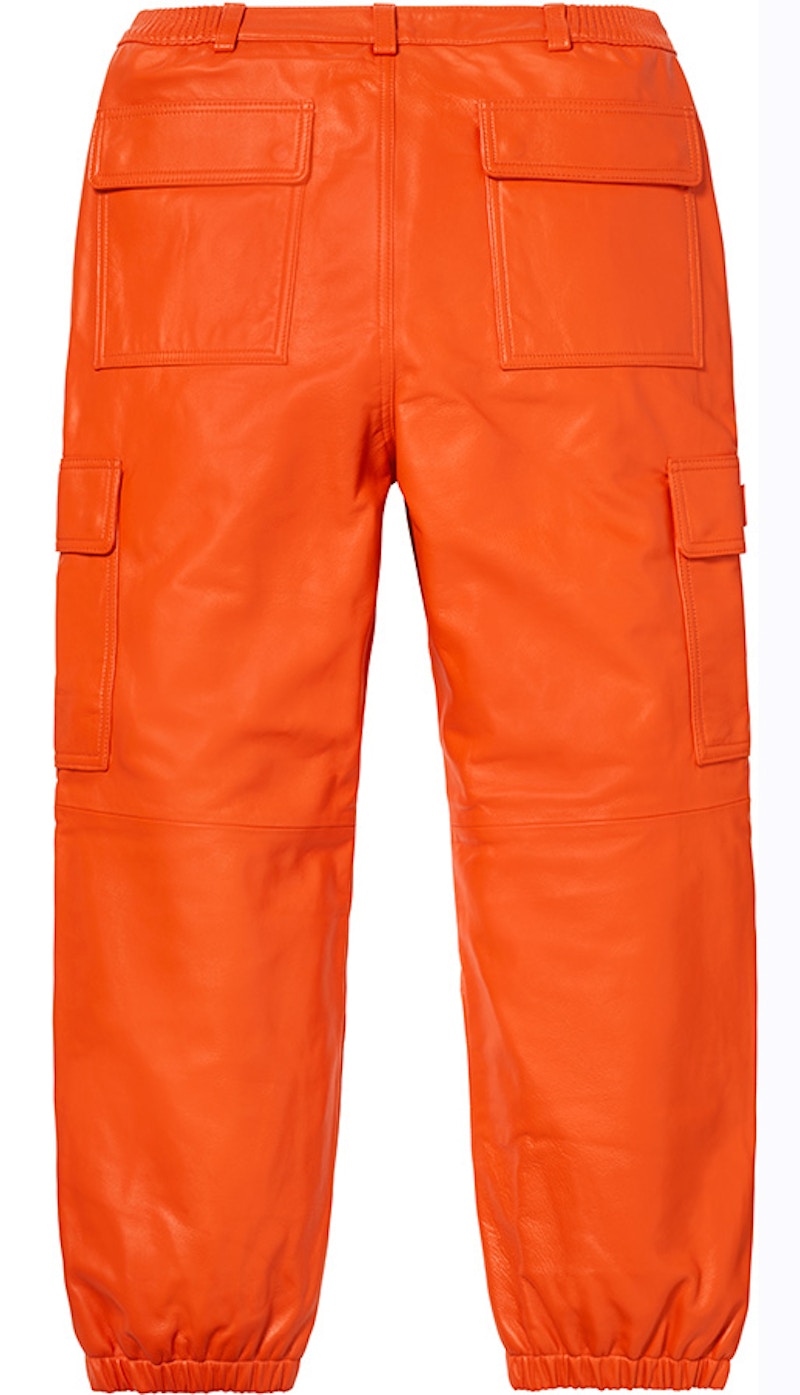 Supreme Leather Cargo Pant Orange 圖 2