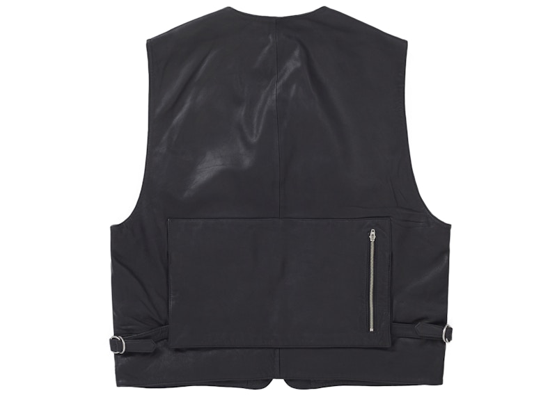 Order Supreme 皮革工裝背心 黑色
