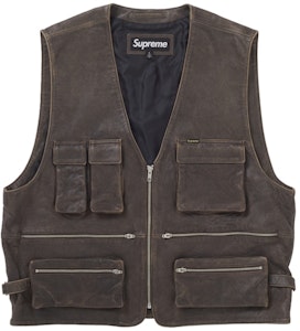 슈프림 레더 카고 베스트 브라운 Buy 슈프림 레더 카고 베스트 브라운
