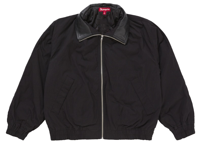 Supreme Leather Collar Utility Jacket (SS25) Black