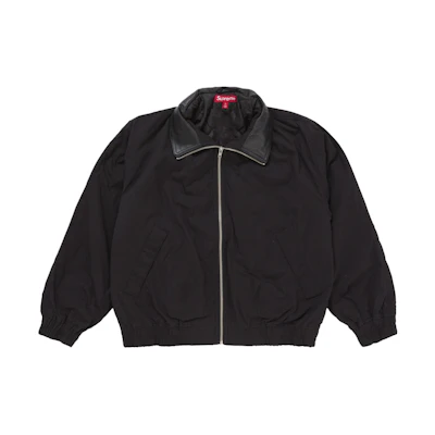 Supreme Leather Collar Utility Jacket (SS25) Black