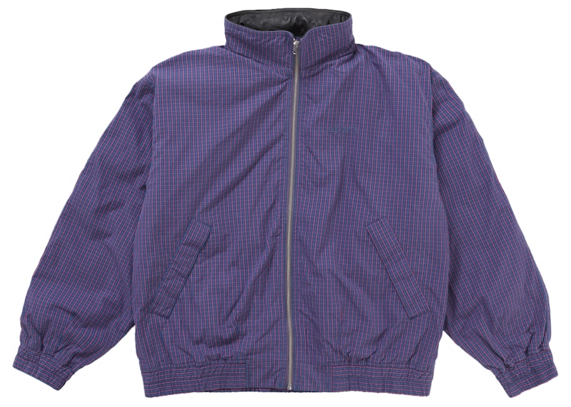 Supreme Leather Collar Utility Jacket (SS25) Blue Plaid 圖 3