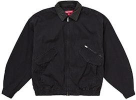 Supreme Leather Collar Utility Jacket FW24 Black Supreme Leather Collar Utility Jacket FW24 Black
