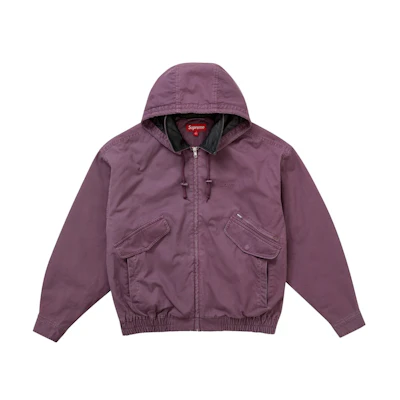 Supreme Leather Collar Utility Jacket FW24 Dusty Purple