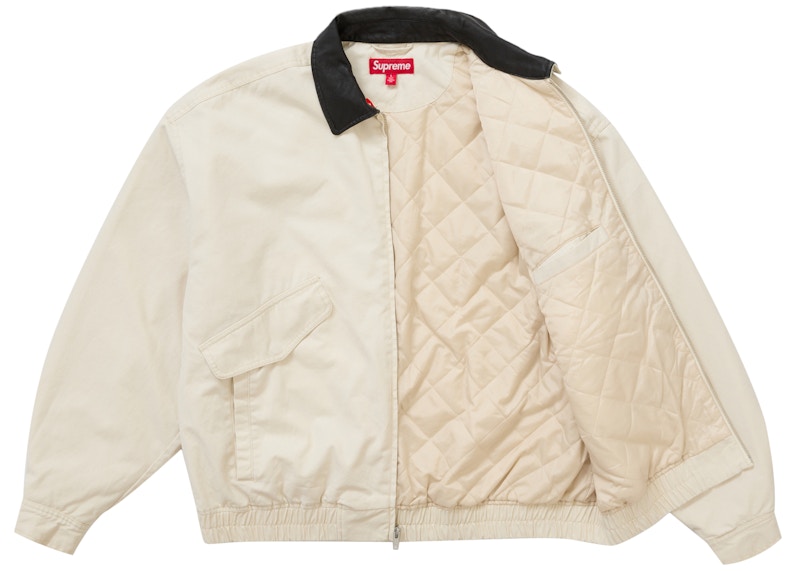 Supreme Leather Collar Utility Jacket FW24 Stone 圖 2