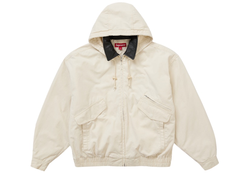 Supreme Leather Collar Utility Jacket FW24 Stone 圖 4