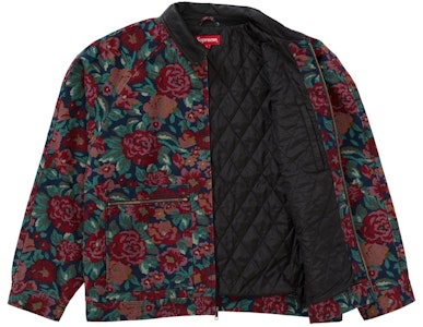 至尊皮革領數碼花卉工作夾克 Order 至尊皮革領數碼花卉工作夾克