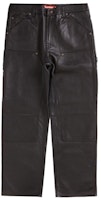 Supreme Leather Double Knee Painter Pant Black Supreme Leather Double Knee Painter Pant Black