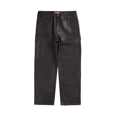 Supreme Leather Double Knee Painter Pant Black