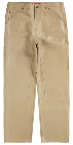 supreme-leather-double-knee-painter-pant-tan