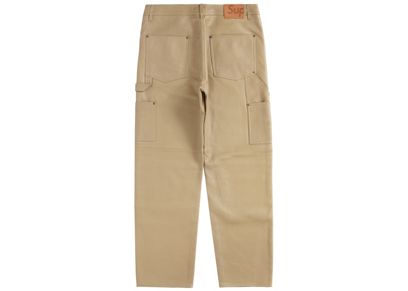 Supreme Leather Double Knee Painter Pant Tan 圖 2