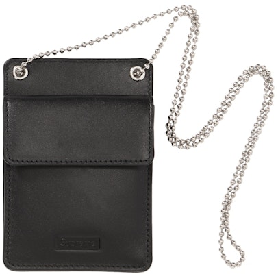 Supreme Leather ID Holder + Wallet Black Order Supreme Leather ID Holder + Wallet Black