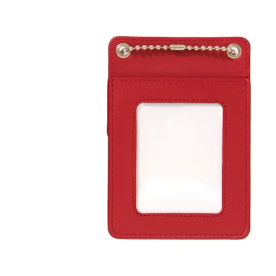 Supreme Leather ID Holder + Wallet Red