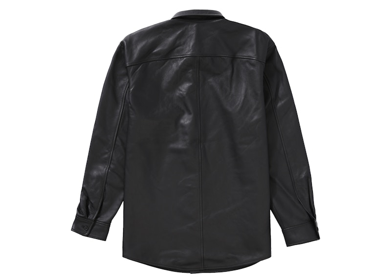 Supreme Leather Shirt Black 圖 2