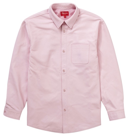 supreme-leather-shirt-pink