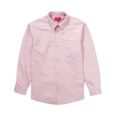 Supreme Leather Shirt Pink