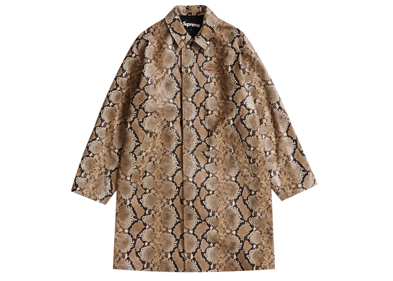 Buy Supreme Jaket Parit Kulit Ular Coklat