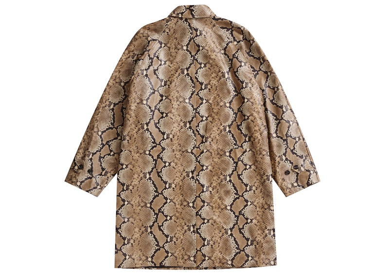 Supreme Leather Snake Trench Coat Brown 圖 3