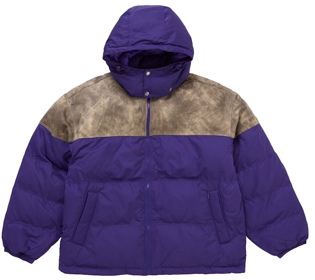 supreme-leather-yoke-puffer-jacket-purple
