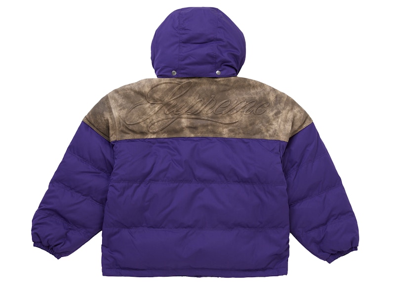 Lookbook Chaqueta Acolchada Supreme de Cuero Yoke Morada