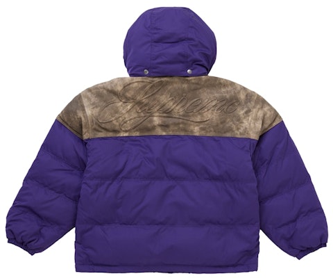 Jaket Puffer Yoke Kulit Supreme Ungu Lookbook Jaket Puffer Yoke Kulit Supreme Ungu
