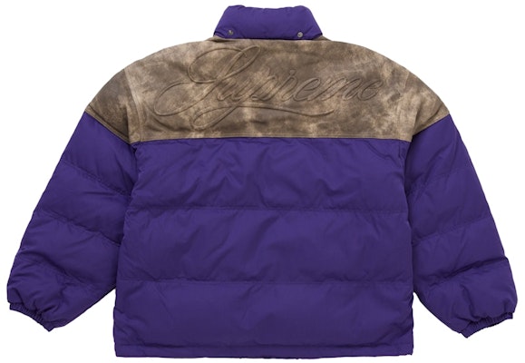 Jaket Puffer Yoke Kulit Supreme Ungu Purchase Jaket Puffer Yoke Kulit Supreme Ungu