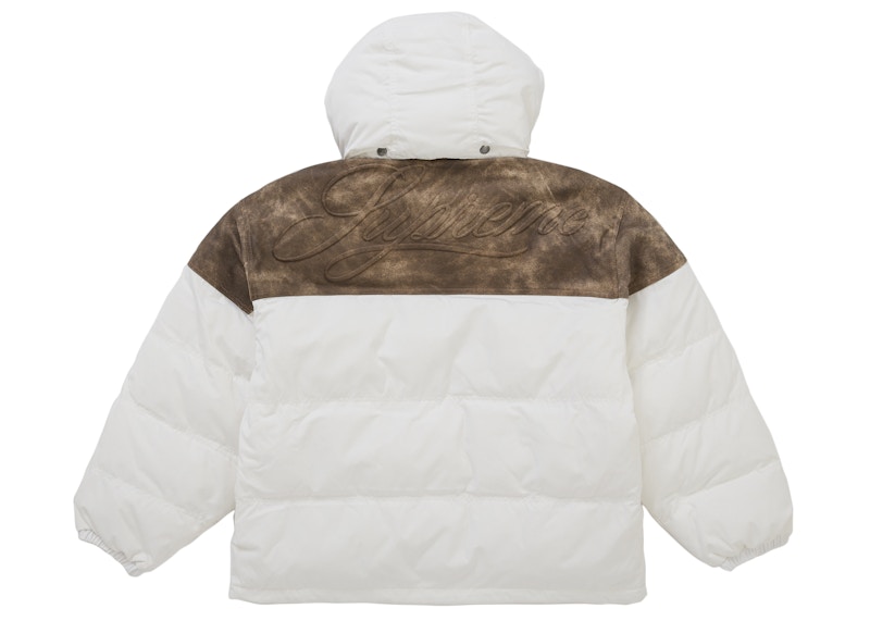 Lookbook 슈프림 레더 요크 퍼퍼 재킷 화이트