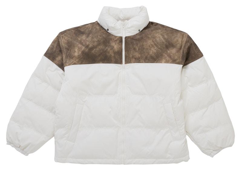 Shop 슈프림 레더 요크 퍼퍼 재킷 화이트