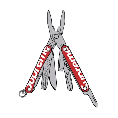 Supreme Leatherman Squirt PS4 Multitool Red
