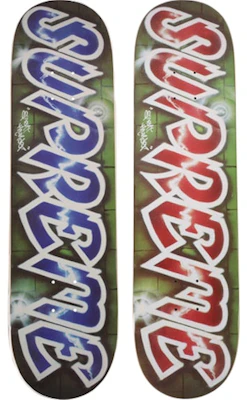 Set Skateboard Deck Biru/Merah Lee Quinones Lee Logo dari Supreme Buy Set Skateboard Deck Biru/Merah Lee Quinones Lee Logo dari Supreme