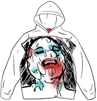 Supreme Leigh Bowery Airbrushed Hooded Sweatshirt White Supreme Leigh Bowery Airbrushed Hooded Sweatshirt White