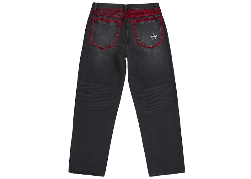 Supreme Leopard Faux Fur Loose Fit Jean Washed Black 圖 2