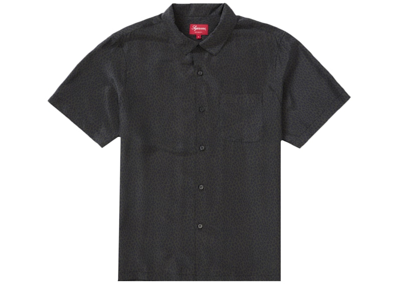 Buy Supreme Leopard Silk S/S Shirt 'Charcoal'