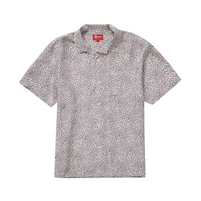 Supreme Leopard Silk S/S Shirt 'Pink'
