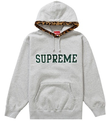 Supreme Sudadera con Capucha Leopardo Heather Gris Buy Supreme Sudadera con Capucha Leopardo Heather Gris