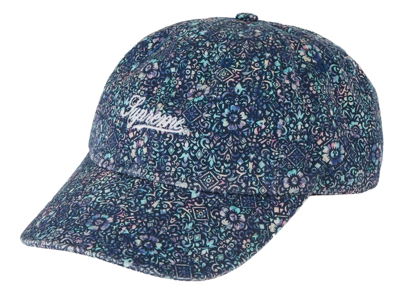 Buy シュプリーム リバティ 花柄 6パネル (FW21) 青
