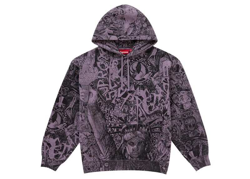 Supreme Liberty Hooded Sweatshirt Dusty Purple