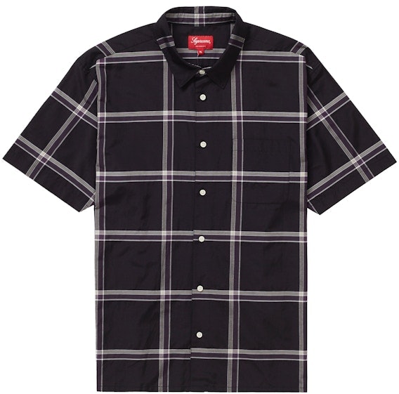 supreme-lightweight-plaid-s-s-shirt-black