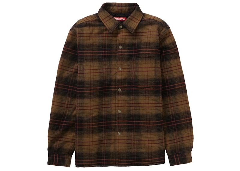 Buy Supreme Lined Flannel Snap Shirt Black - Novelship
