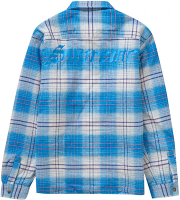 Buy Supreme Lined Flannel Snap Shirt Blue - Novelship Buy Supreme Lined Flannel Snap Shirt Blue - Novelship